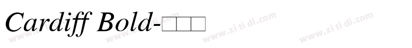 Cardiff Bold字体转换